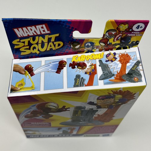 MARVEL Stunt Squad IRON MAN VS M.O.D.O.K. Mini Figures & Launcher - Picture 5 of 6