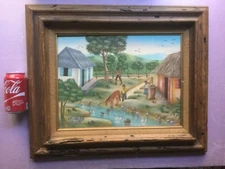 Cap Haitian Naif - Naive - Primitive painting by BLANC  Great artwork from Haiti