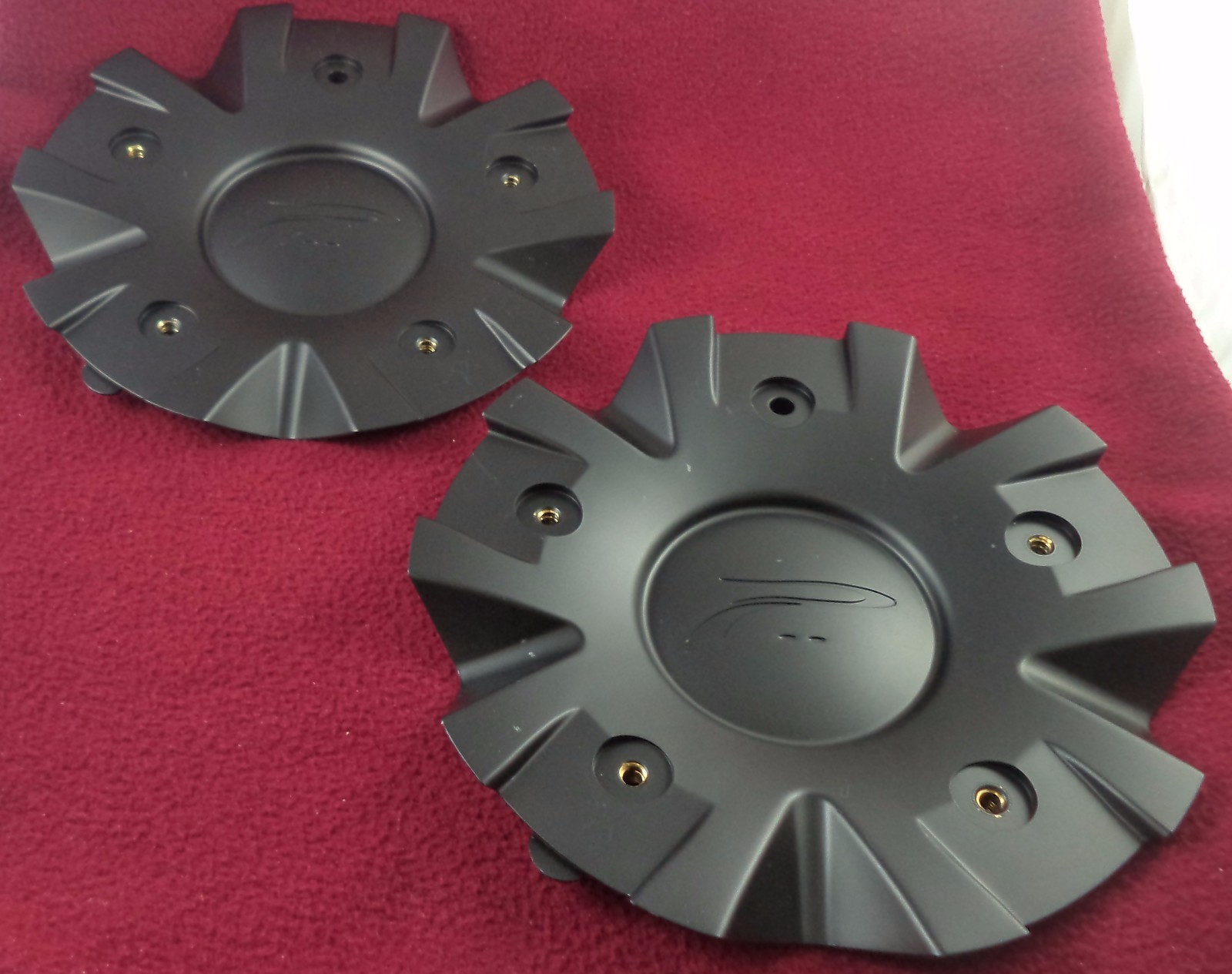 Platinum Wheels Flat Black Custom Wheel Center Caps Set of 2 # 89-9229C