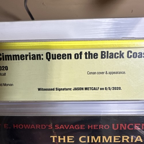 Cimmerian Queen of the Black Coast 1 Jason Metcalf SIGNED CBCS 9.6 Conan A9 - Picture 6 of 8