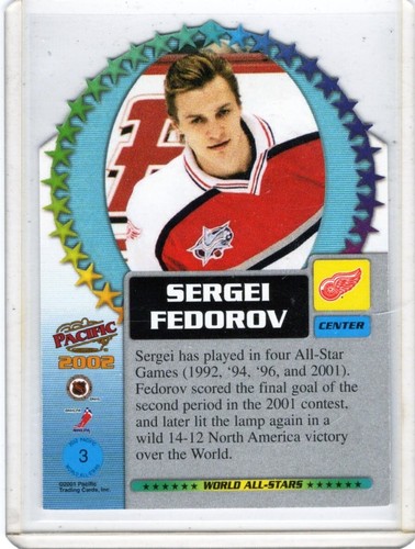 2002-03 McDonald's Pacific Cup Contenders Die-Cuts #3 Sergei Fedorov - Foto 2 di 2