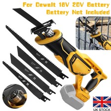 Cordless Reciprocating Saw with 4 Saw Blades for DeWalt 18V 20V Battery NEW UK