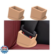 HZEL Car Seat Belt Buckle Holder, 2PCS Silicone Easy Access Vehicle Seatbelt