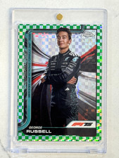 2025 Topps Chrome F1 #7 George Russell Green Checker Flag Refractor /99