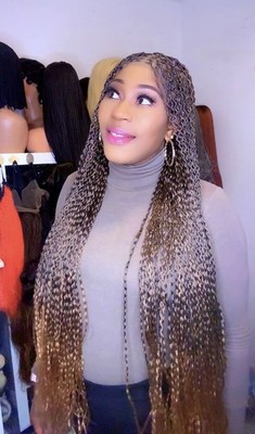 Pick and Drop Braided Wig Synthetic Hair for Women