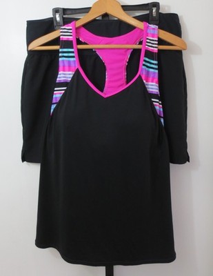 ZeroXposur Womens Size XXL 16 Action Layered Tankini Swimsuit 2 Piece Shorts