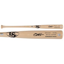 Bryce Harper Phillies Signed PI Louisville Slugger Bat 2025 Season - NF70450574