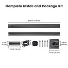 Shade Sail Pole Awning Deck Patio Backyard with Pole Bracket Clamp Powder 8Ft — photo 6