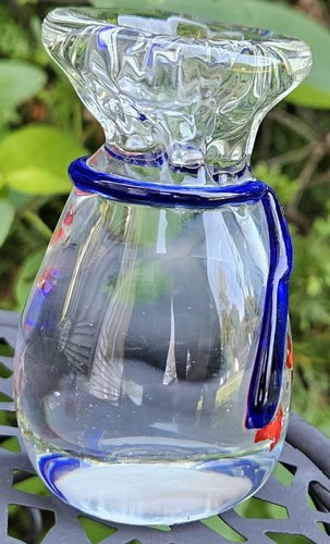 Vintage MCM Penco Glass Fish in a Bag Aquarium with Applied Tie Paperweight - Picture 4 of 6