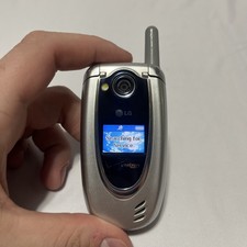 LG VX5200 - Silver and Blue  Verizon  Rare Cellular Flip Phone