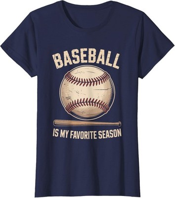 Baseball Is My Favorite Season Team Pride Ladies' Crewneck T-Shirt