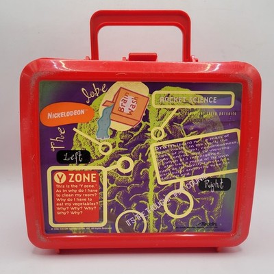 PROMO Aladdin Y ZONE Plastic Red Lunch Box Nickelodeon Vintage Viacom