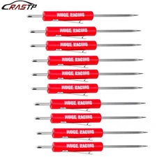 Red 10PCS Mini Pocket Screwdriver Flat Head Tip with Phillips Top Pocket Clip