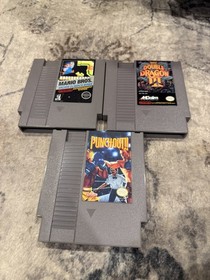 Lot Of 4 NES Nintendo Games.  Mario Bros Double Dragon 3  Jaws Punch Out