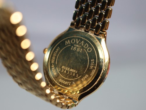 Movado Museum 87.E2.866.1 Black Dial Quartz Gold Tone - Picture 13 of 13