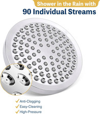 High Pressure Fixed Rainfall Shower Head - Adjustable Overhead Rain Shower Head