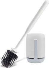 Toilet Bowl Brush and Holder, Ventilated Toilet Cleaner Brush with Long Handle a