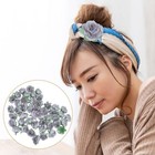 100 pcs 3cm künstliche Rosen Blumenköpfe Hochzeitsdekoration (grau)