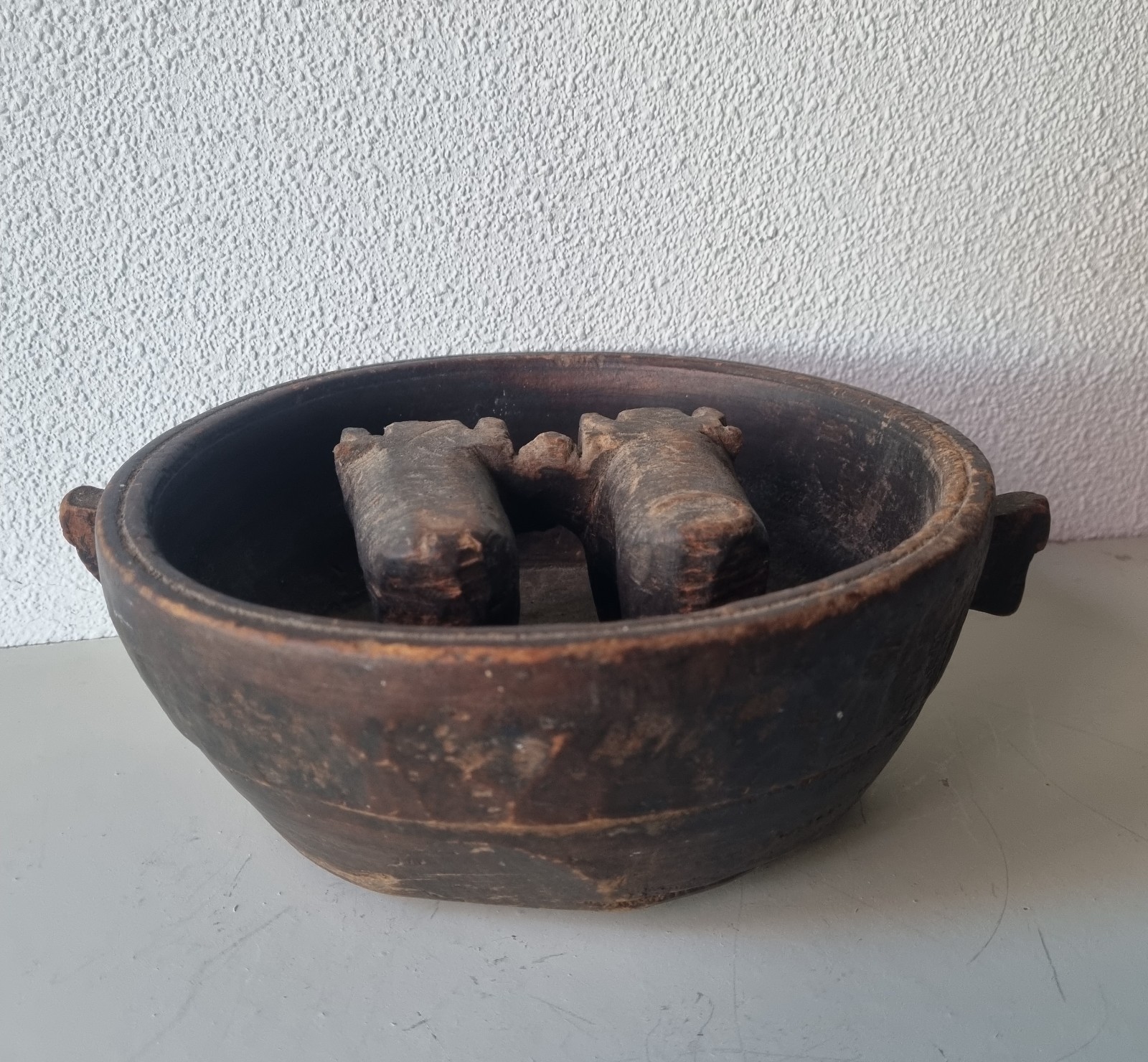 Antique Wedding Bowl (19th/20th Century) Carved Wooden Origin Bolivia AYMARA People