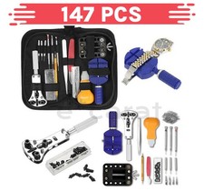 147Pcs Watch Repair Kit Watchmaker Back Case Remover Opener Link Pin Spring Bar