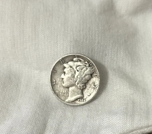1944 Silver Mercury Dime VF Auction Find Free Shipping