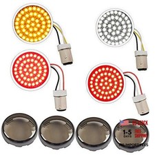 DTR2017 1157 Front 1157 Rear LED Turn Signal, 2 Inch Bullet Motorcycle Brake