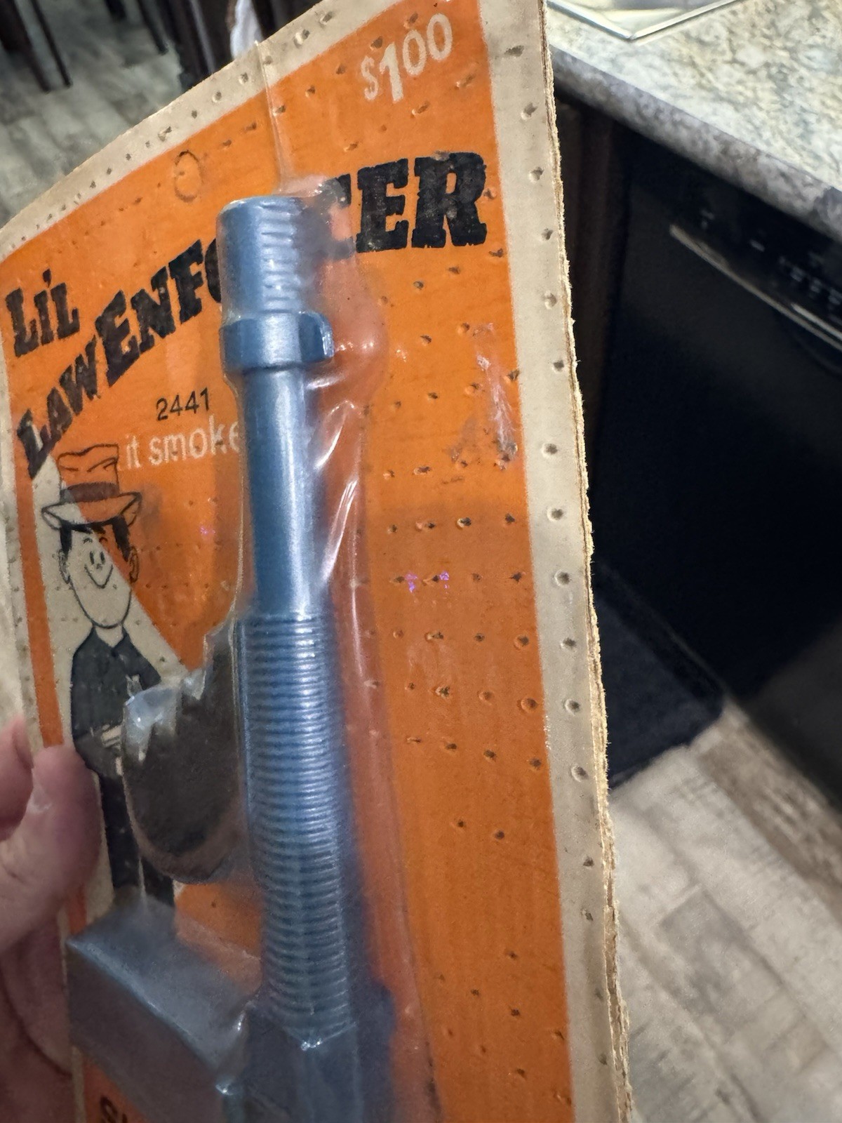 Hubley Li’l Law Enforcer Tiny Tommy 2441 Tommy Gun – Sealed 1950s