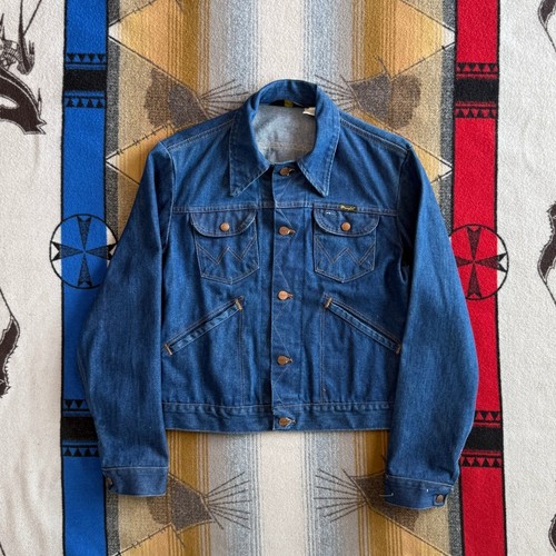 Wrangler Vintage 126MJ Denim Trucker Jacket Mens 40 Blue No-Fault Made in USA