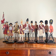 EV Howell Miniature Wooden Soldiers 20th Reg Lancashire Fusiliers c.1930 VINTAGE