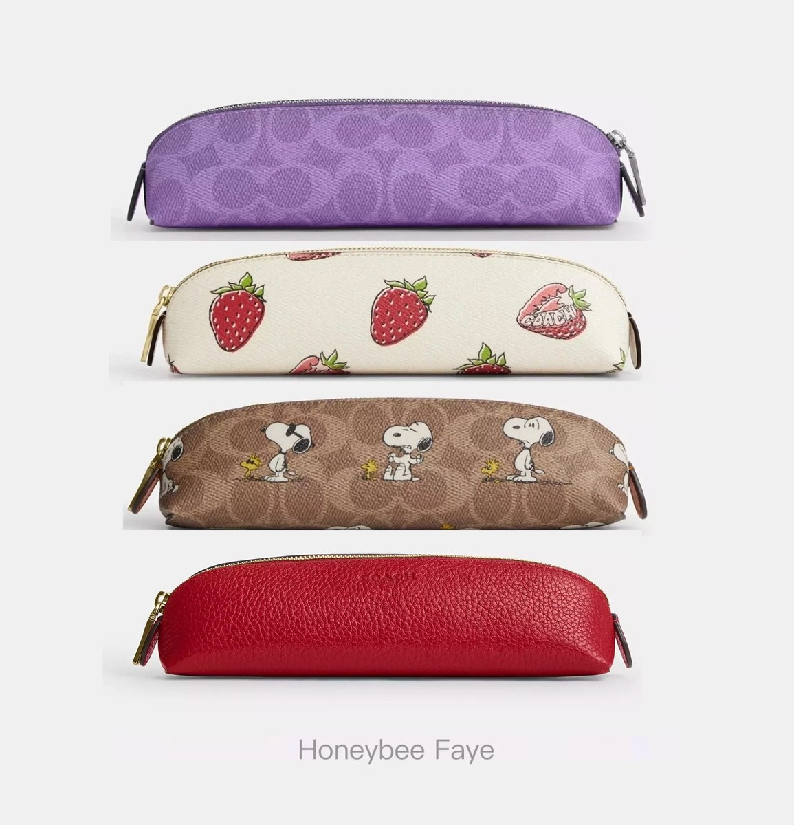 NWT Coach Pencil Case With Cherry/strawberry/Floral Print ( Choose