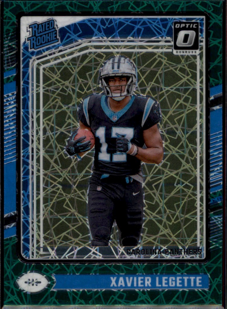 2024 Donruss Optic #299 Xavier Legette Green Velocity Carolina Panthers