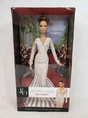 JLO JENNIFER LOPEZ RED CARPET BARBIE DOLL 2013 BLACK LABEL MATTEL X8287 NRFB 