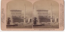 Vintage Stereofoto 18x9 cm: The Vatican Palace (1897; Rome, Italy)
