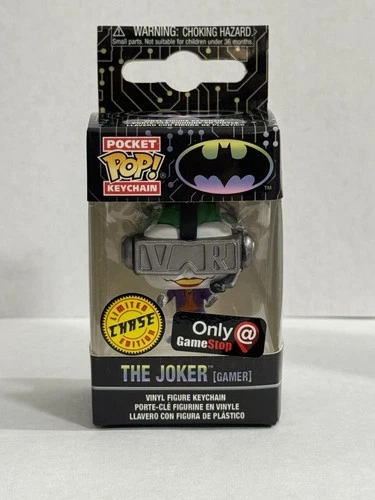 Funko Pop Pocket BATMAN THE JOKER (GAMER) VR CHASE EXCLUSIVE GAMESTOP KEYCHAIN