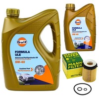 MotoröL Set Gulf Formula ULE 5W-40 6 Liter + ÖLfilter FüR Mercedes B-Klasse CLA