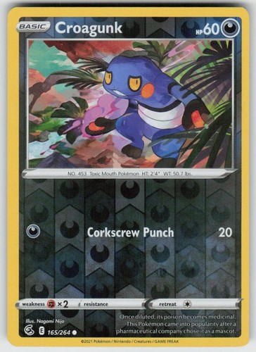 Croagunk 165/264 Reverse Holo Common Fusion Strike