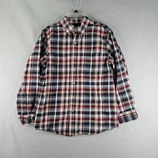 Ridgecut Toughwear Heavy Flannel Shirt Mens Medium Blue Red Plaid Work Chores