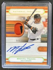 2021 National Treasures Miguel Tejada Treasured Jersey Holo Gold Auto #/7