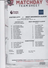 Exeter City v West Bromwich Albion Under-21 PL2 Cup 2025-6