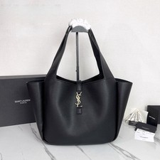 Women's Black Pebbled Leather Tote Bag, Large Hobo Shoulder Work Handbag