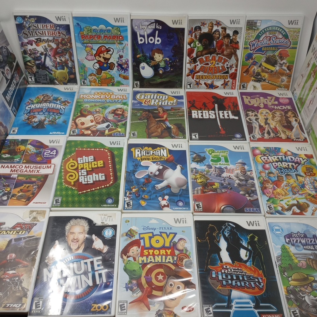 Lot Of 25 Nintendo Wii Games With Cases (Many With Manuals) UNTESTED
