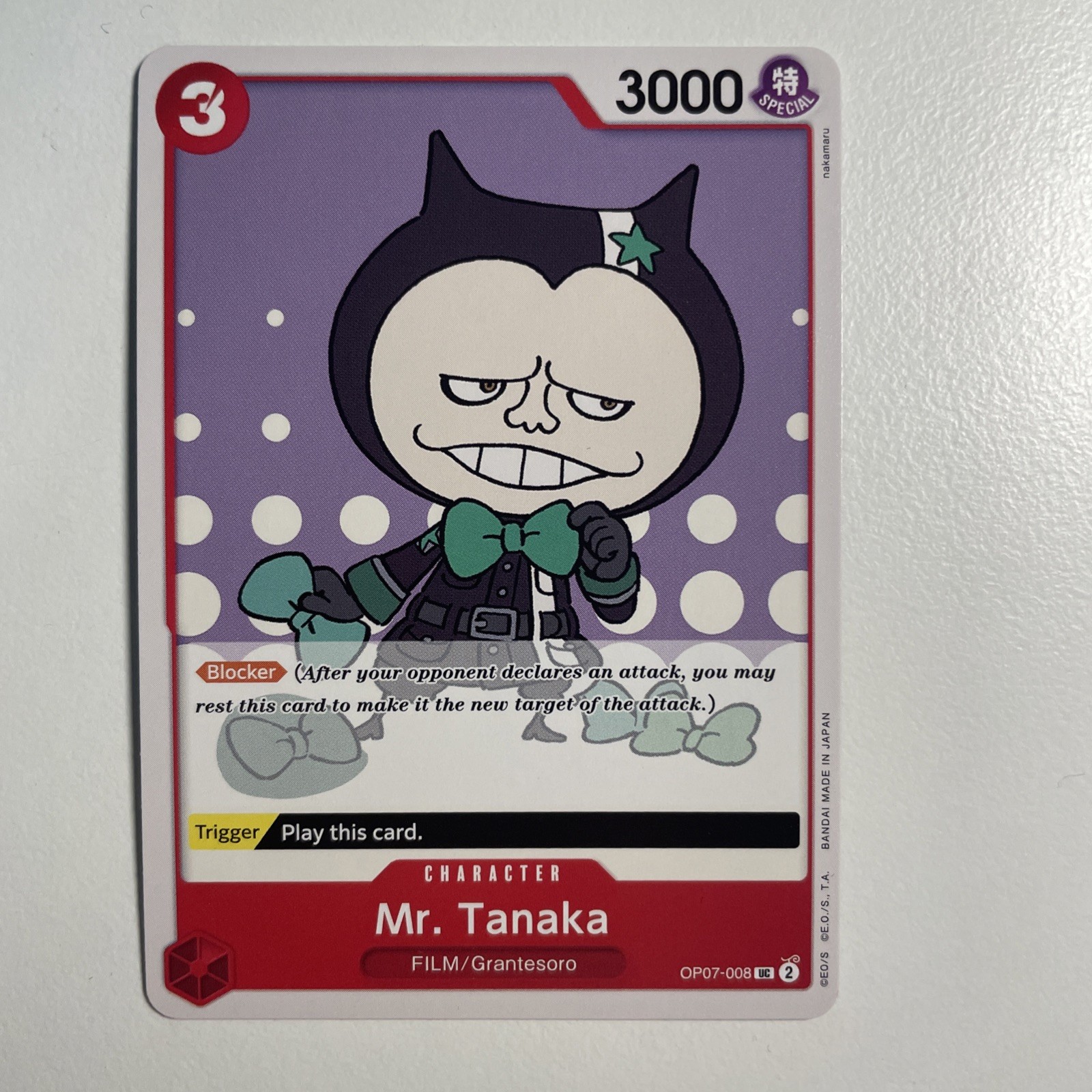 Mr. Tanaka OP07-008 (UC) 500 Years in the Future - One Piece CCG Regular - NM