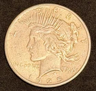 1925-P Peace Silver Dollar - 90% US Coin, No Reserve #944