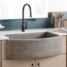 Native Trails NSKQ3320-A Farmhouse Quartet Kitchen Sink Ash