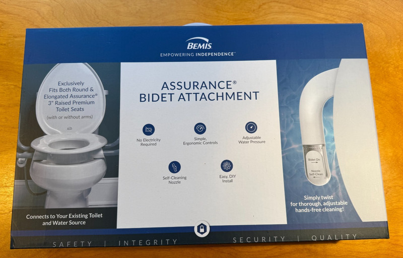 Bemis Assurance Bidet Attachment for Toilet, White