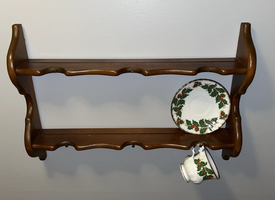 Portavasos y platillos de madera vintage Foto 2 de 4