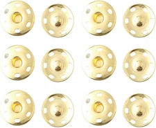 20 Sets 21Mm/0.83" Sew-On Metal Snap Buttons Snaps Fasteners Press Studs Buttons