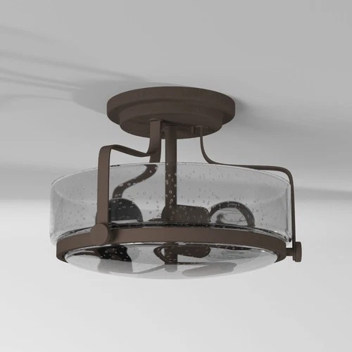 Hinkley Lighting 3641-CS Harper 3 Light 15"W Semi-Flush Ceiling - Nickel - Picture 3 of 12