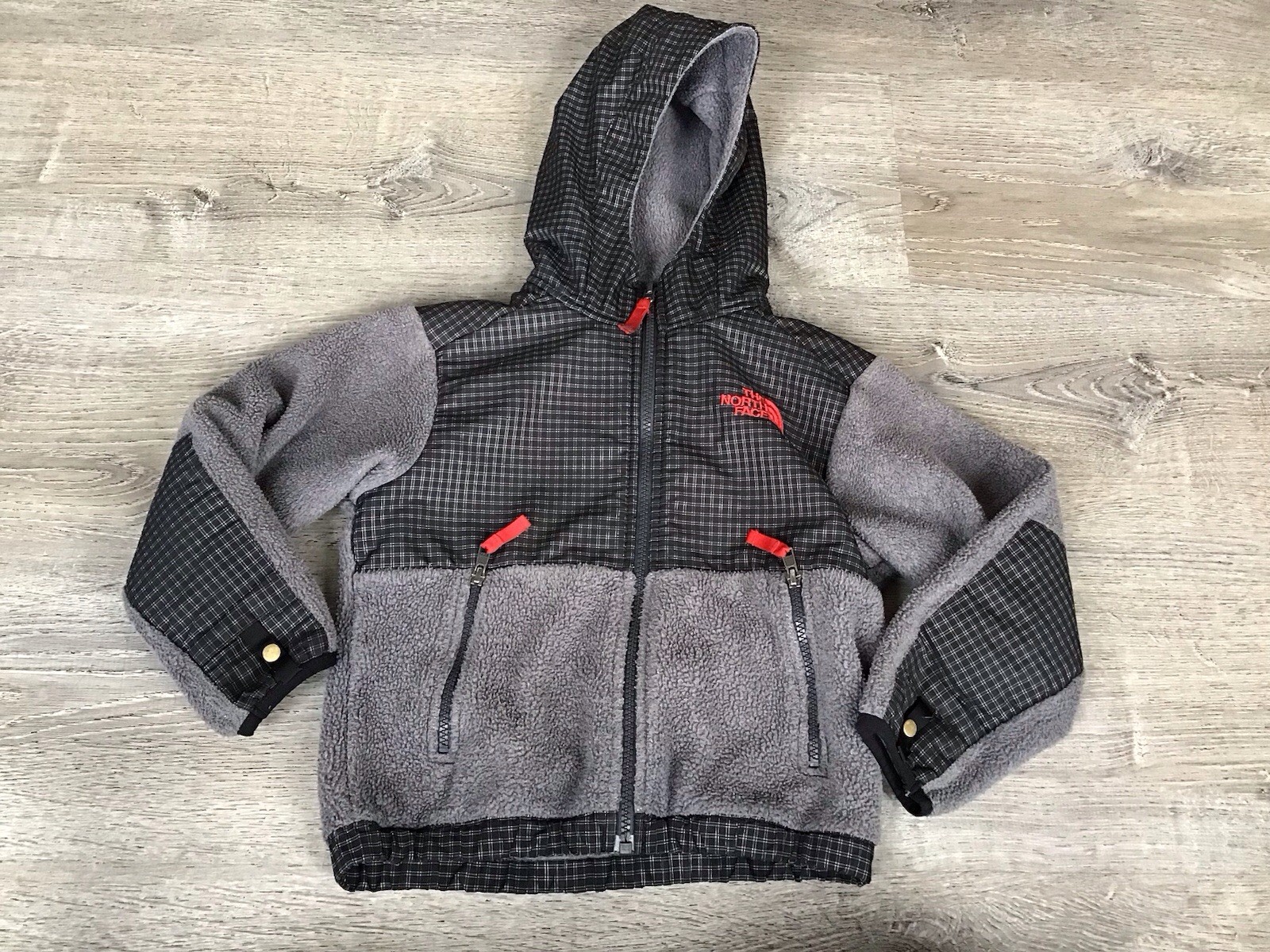 The North Face Denali Porlatec Youth XXS 5 Fleece Jacket Boys Hooded Full Zip