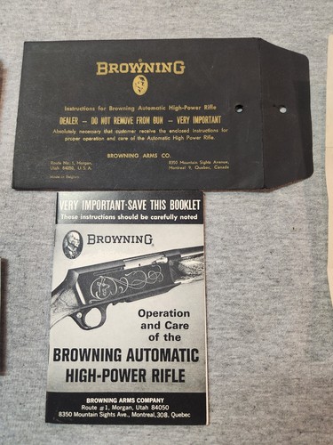Vintage Browning Automatic Rifle Operation & Care of, Original Booklet - Bild 5 von 13